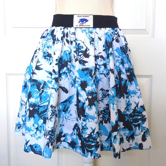 Jean Paul Gaultier for Target blue and white floral tulle Skirt - Picture 3 of 7